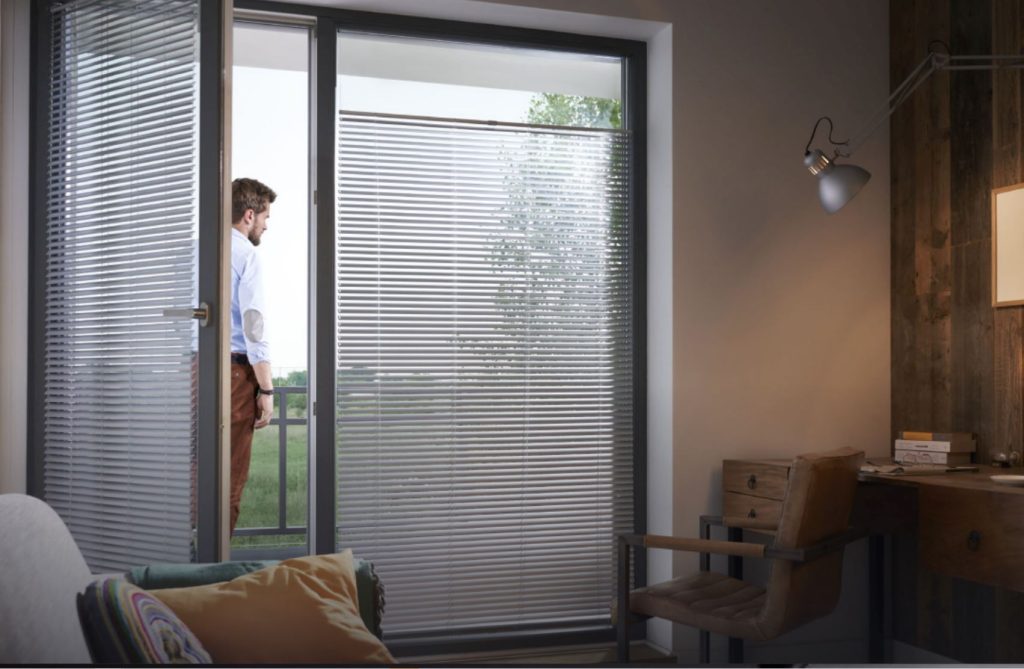 Tilt-and-turn window in a modern living room